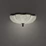 1_Cupola 6.75"H x 16"W 1-Light Crystal Flush Mount in Black