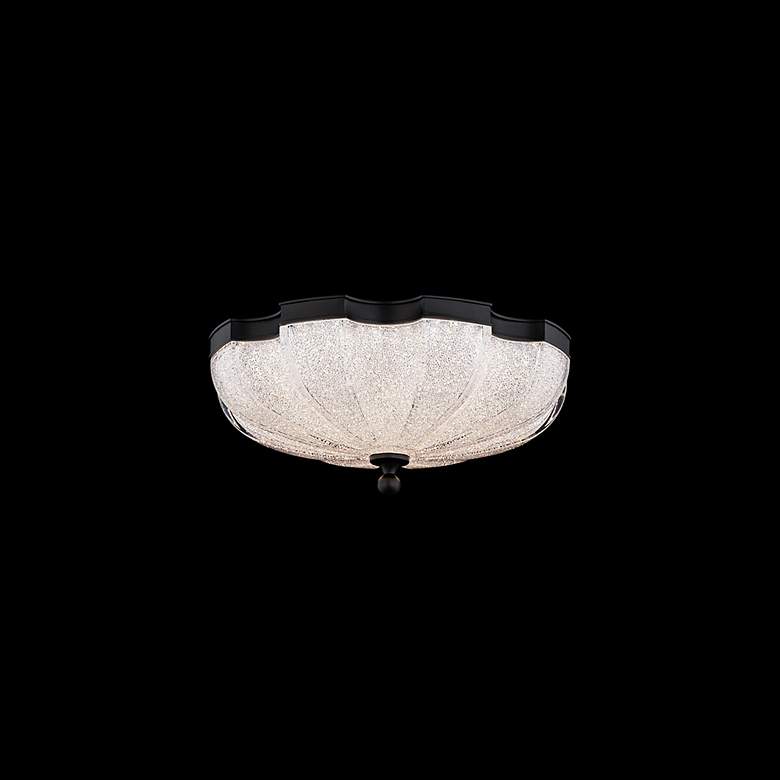 Image 3 Cupola 6.75"H x 16"W 1-Light Crystal Flush Mount in Black more views
