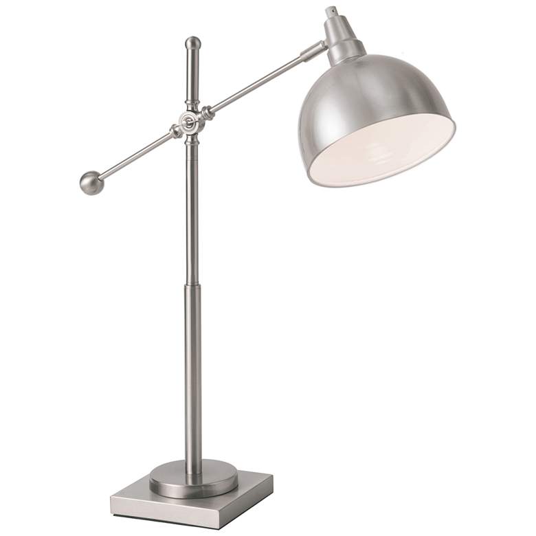 Image 2 Cupola Brushed Nickel Metal Desk Table Lamp