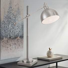 Image1 of Cupola Brushed Nickel Metal Desk Table Lamp
