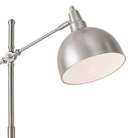 Image3 of Cupola Brushed Nickel Metal Desk Table Lamp more views