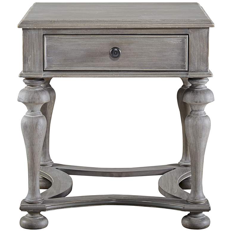 Image 1 Curated Andover Graystone One-Drawer End Table