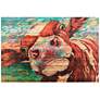 2_Curious Cow 3 45" Wide Giclee Print Solid Wood Wall Art