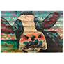2_Curious Cow 4 45" Wide Giclee Print Solid Wood Wall Art