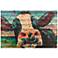 Curious Cow 4 45" Wide Giclee Print Solid Wood Wall Art