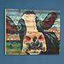 1_Curious Cow 4 45" Wide Giclee Print Solid Wood Wall Art