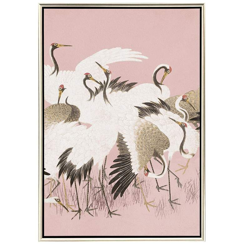 Image 1 Curious Cranes Pinna 34"W x 50"H Canvas