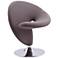 Curl Gray Fabric Swivel Accent Chair