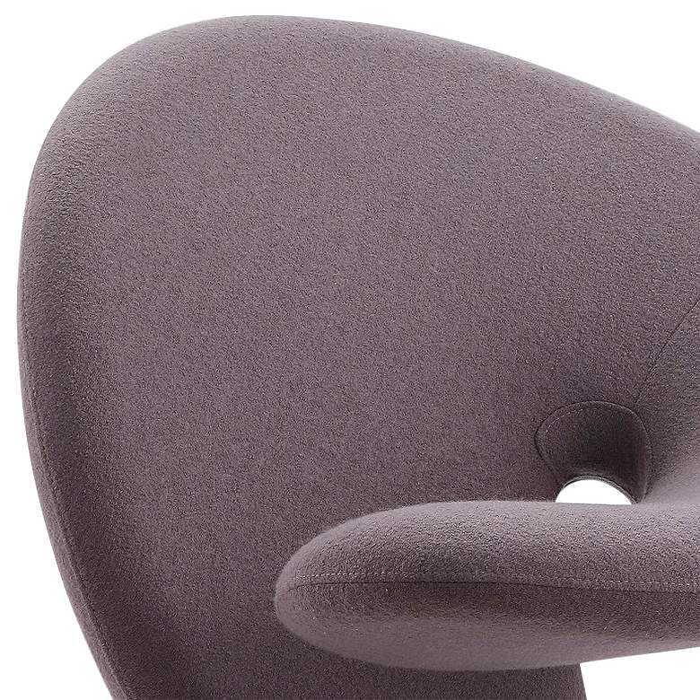 Image 3 Curl Gray Fabric Swivel Accent Chair more views
