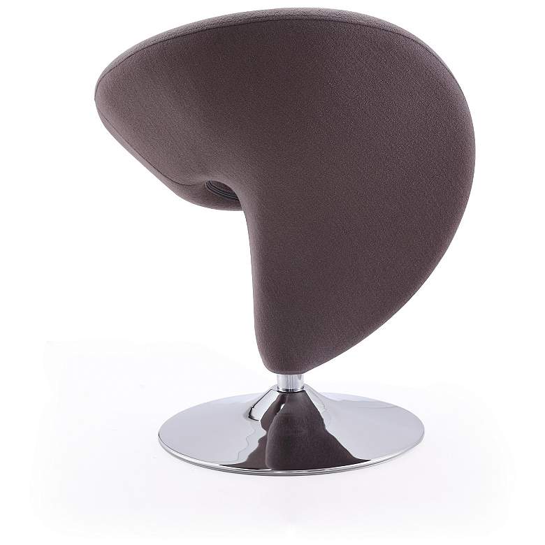 Image 5 Curl Gray Fabric Swivel Accent Chair more views