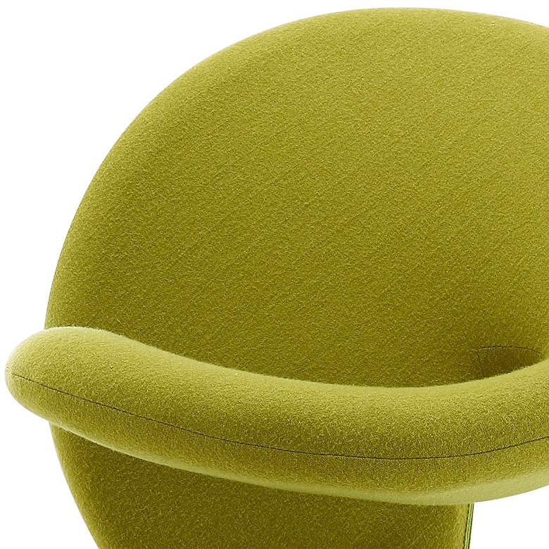 Image 3 Curl Green Fabric Swivel Accent Chair more views