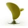 Curl Green Fabric Swivel Accent Chair