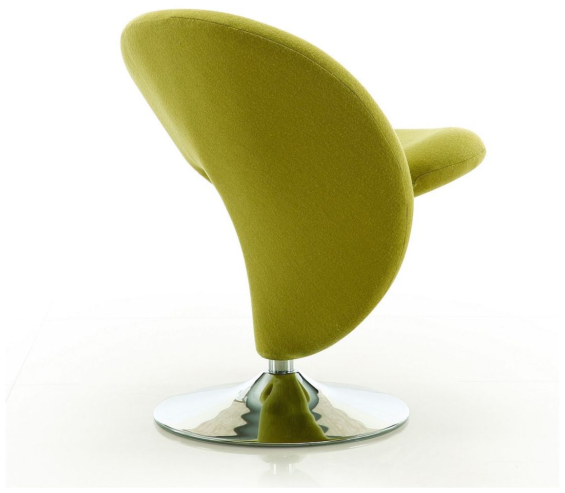 Image 7 Curl Green Fabric Swivel Accent Chair more views