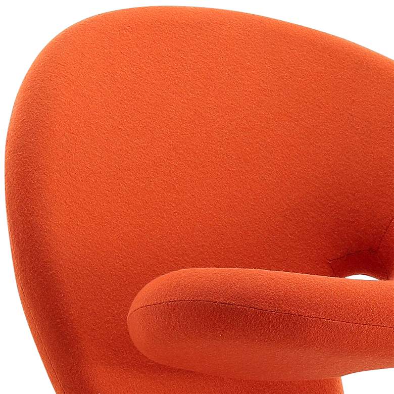 Image 3 Curl Orange Fabric Swivel Accent Chair more views