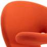 Curl Orange Fabric Swivel Accent Chair