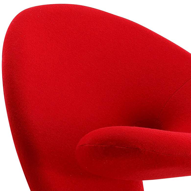 Image 3 Curl Red Fabric Swivel Accent Chair more views