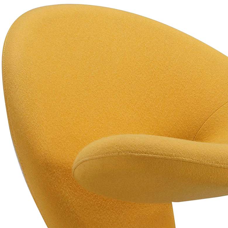 Image 3 Curl Yellow Fabric Swivel Accent Chair more views