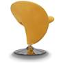 Curl Yellow Fabric Swivel Accent Chair