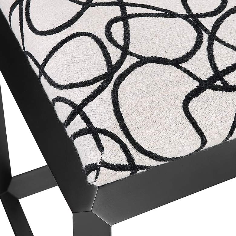 Image 7 Curls 24" Wide Light Stone Gray Fabric Rectangular Bench more views