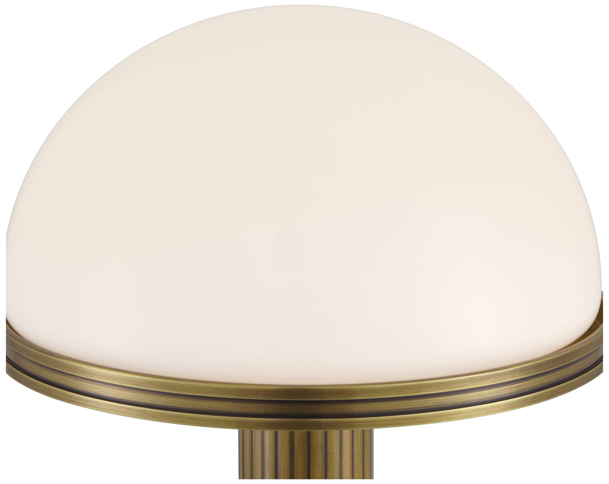 Image 2 Currey & Company 10.25" Promenade Brass Cordless Rechargeable Tabl more views