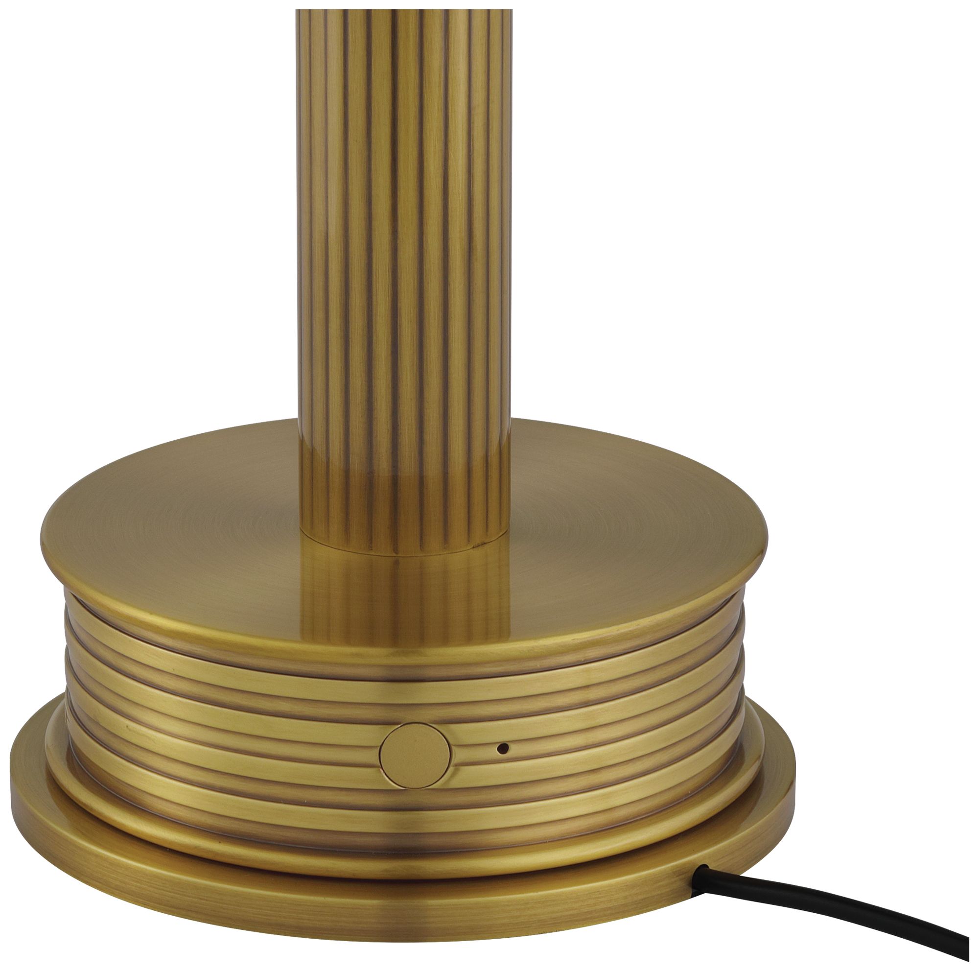 Image 4 Currey & Company 10.25" Promenade Brass Cordless Rechargeable Tabl more views