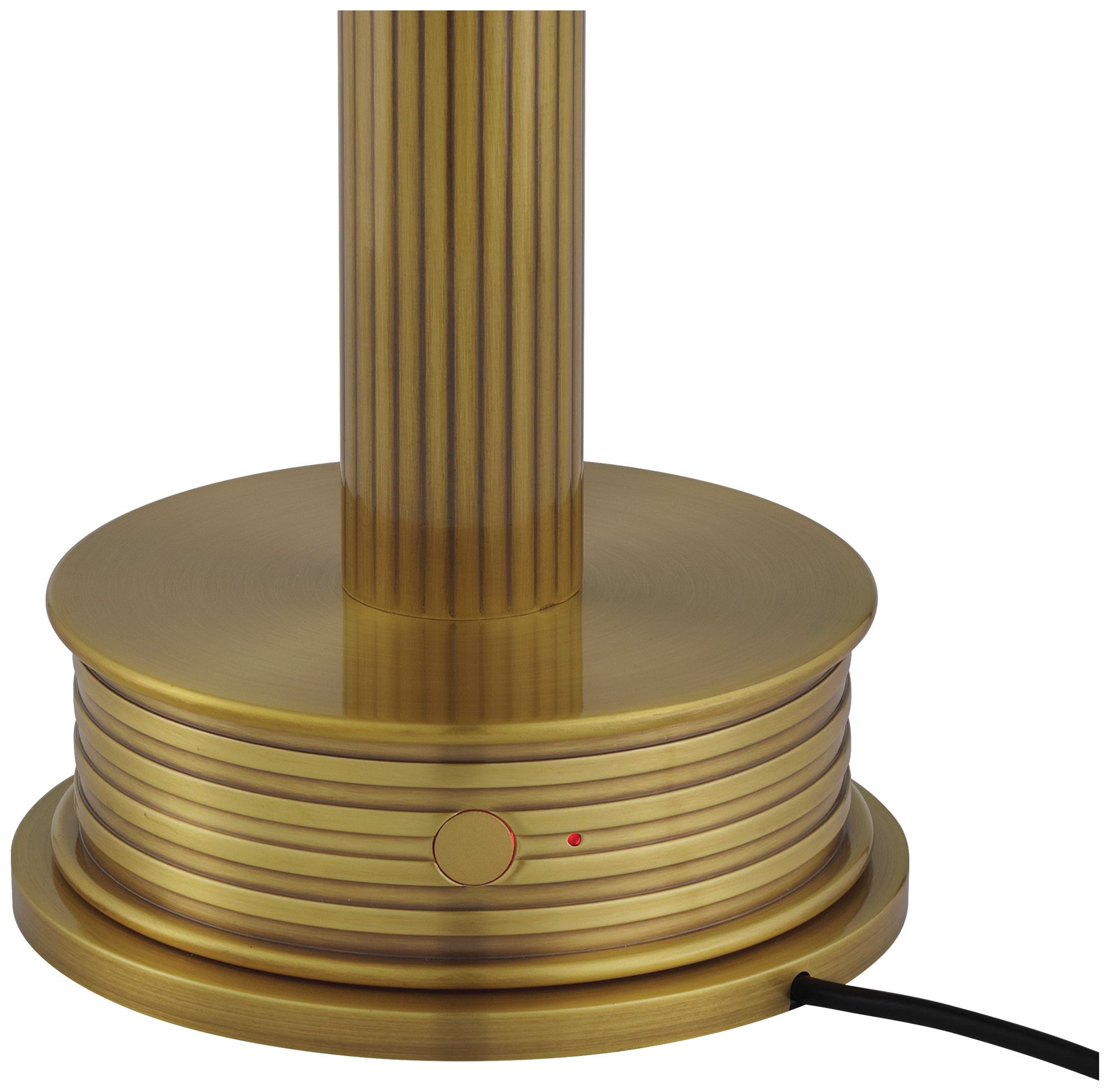 Image 5 Currey & Company 10.25" Promenade Brass Cordless Rechargeable Tabl more views