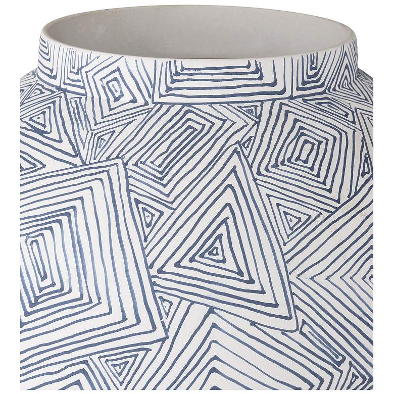 Image 2 Currey & Company 10.5" Blue Zag Medium Vase more views