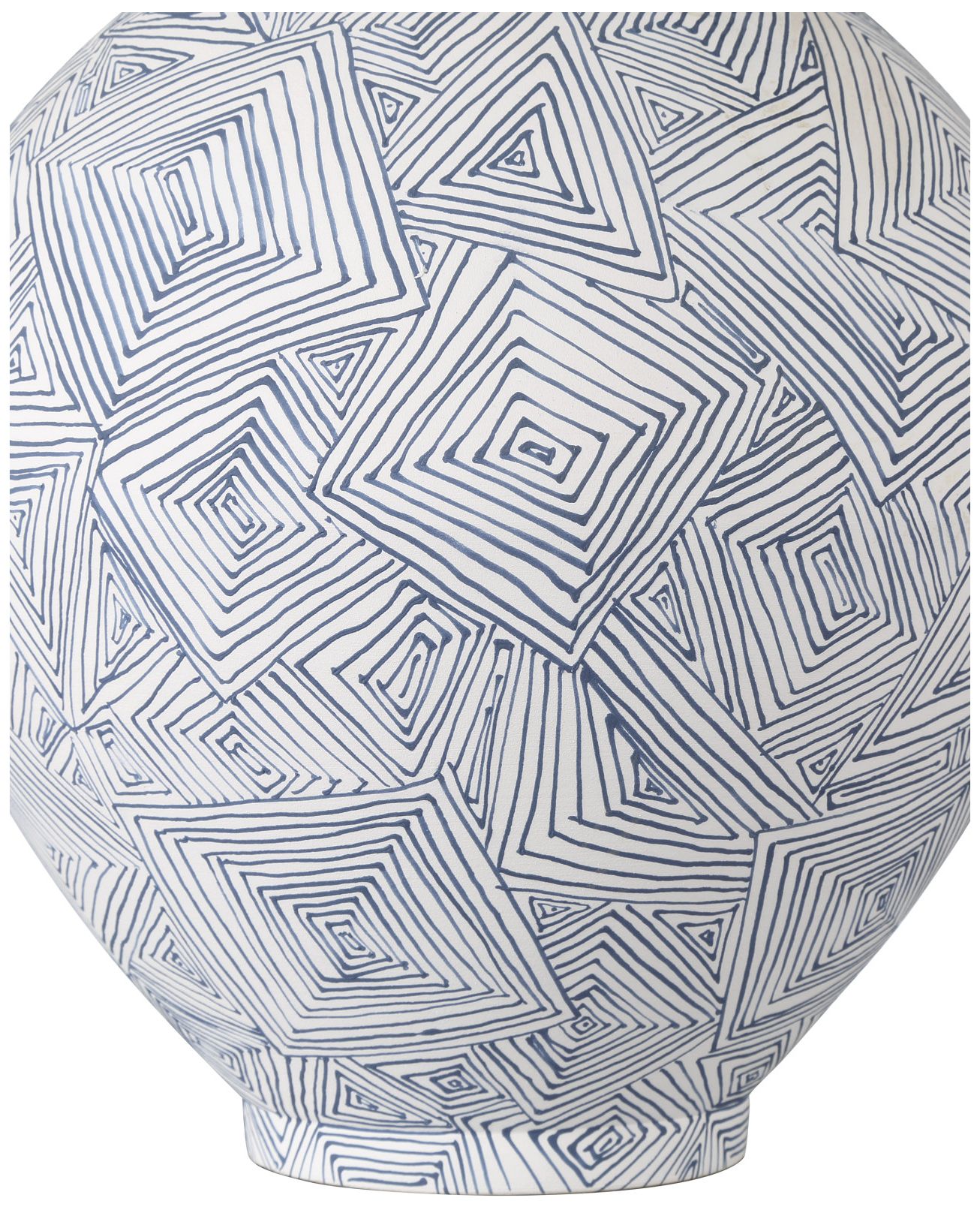 Image 3 Currey & Company 10.5" Blue Zag Medium Vase more views