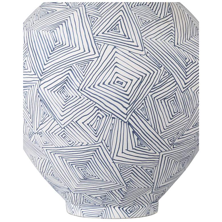 Image 3 Currey & Company 10.5" Blue Zag Medium Vase more views