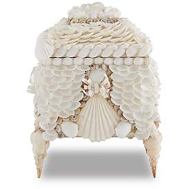 Image3 of Currey & Company 10" Boardwalk White Shell Jewelry Box more views