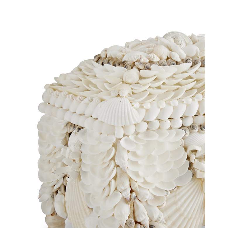 Image 3 Currey & Company 10" Boardwalk White Shell Jewelry Box more views