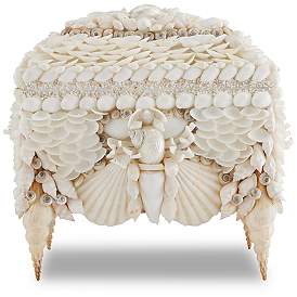 Image4 of Currey & Company 10" Boardwalk White Shell Jewelry Box more views