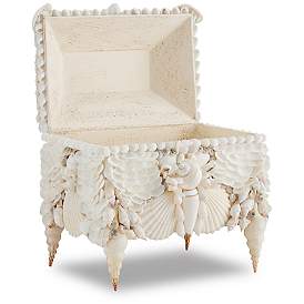 Image5 of Currey & Company 10" Boardwalk White Shell Jewelry Box more views