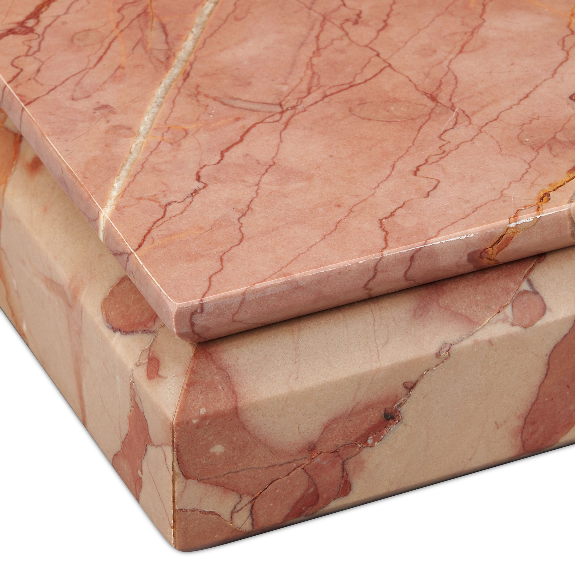 Image 4 Currey & Company 10" Leslie Rosa Marble Box more views