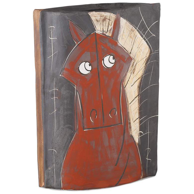 Image 4 Currey & Company 11.25" Artistic Horse Vase more views