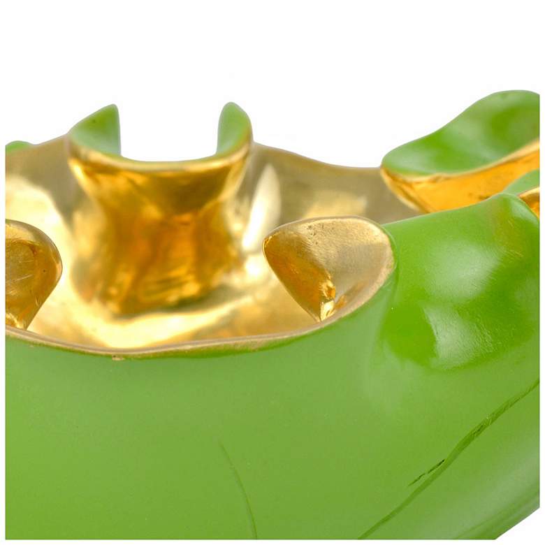 Image 4 Currey & Company 11" Wrapped Lotus Leaf Green Bowl more views