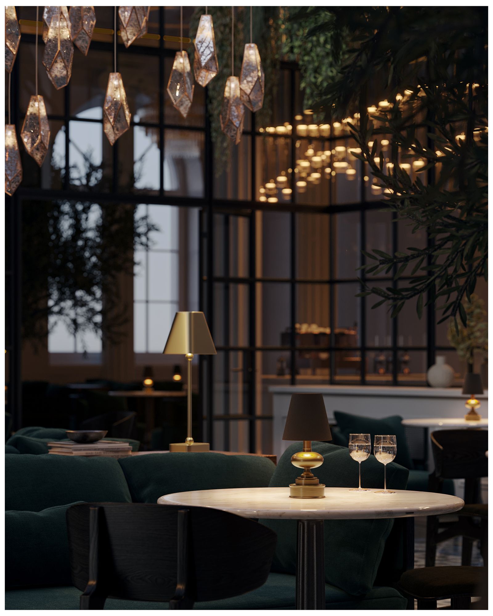 Currey &amp; Company 12.0" Galavant Brass Cordless Rechargeable Table 