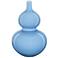 Currey & Company 12.75" Porcelain Sky Blue Double Gourd Vase