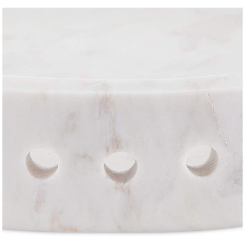 Image 3 Currey & Company 12" Freya Large White Marble Tray more views