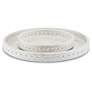 4_Currey & Company 12" Freya Large White Marble Tray more views