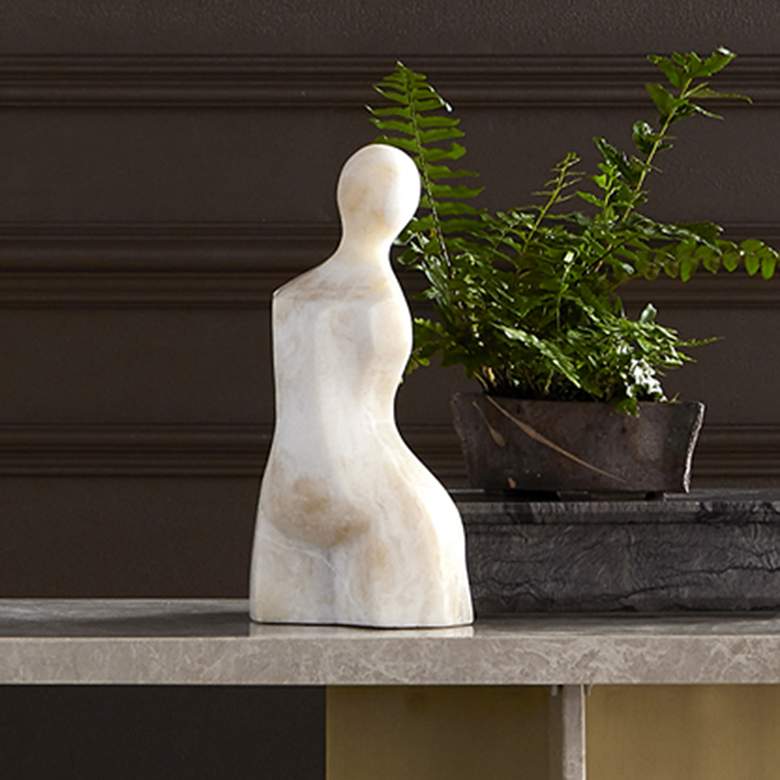 Image 1 Currey & Company 12" Giada Onyx Large Bust Sculpture