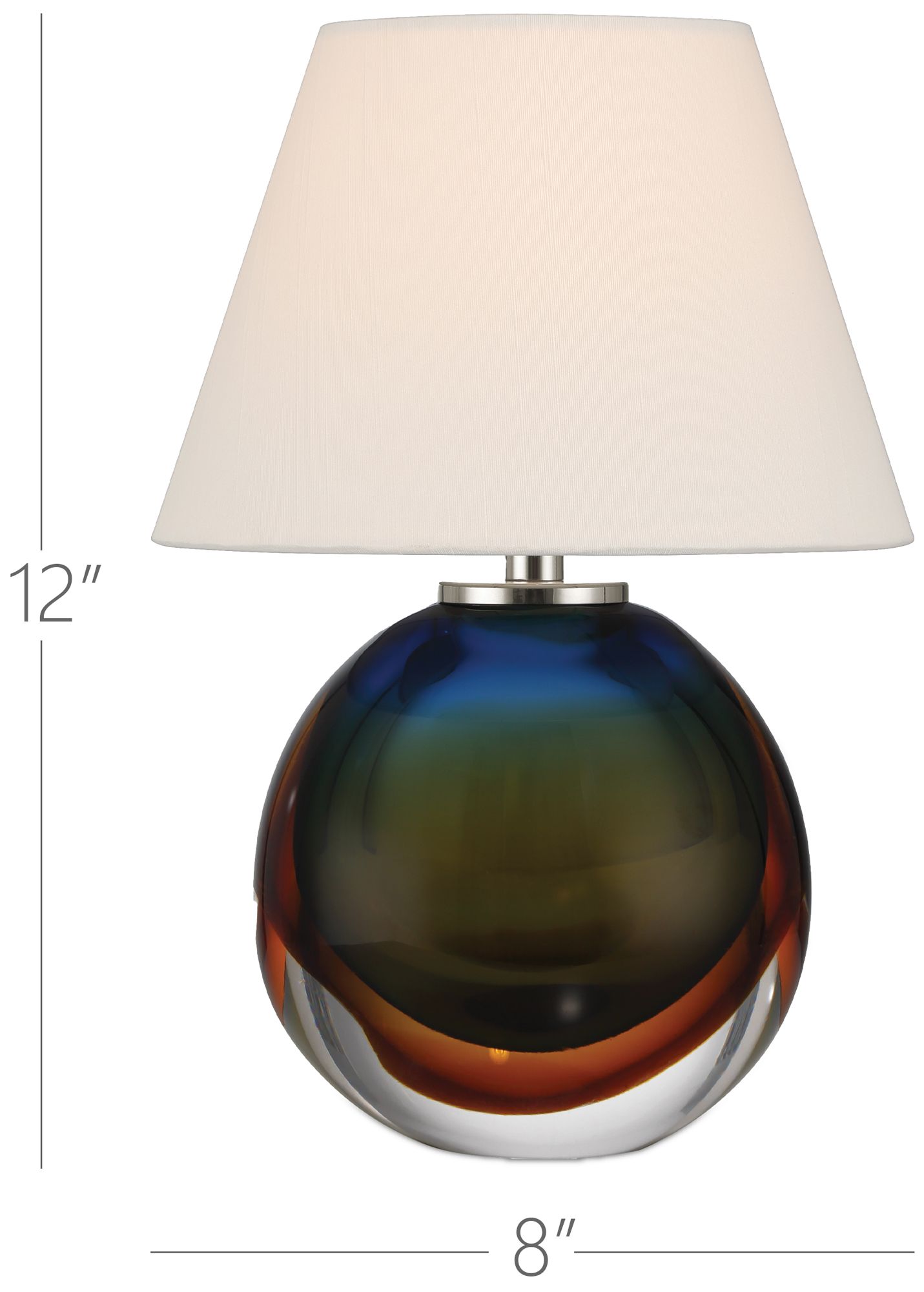 Image 6 Currey & Company 12" Voyage Nickel Cordless Table Lamp more views