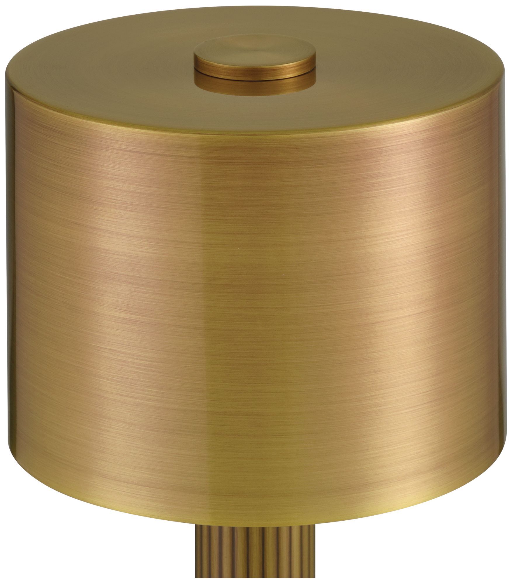 Image 2 Currey & Company 13.0" Traverse Brass Cordless Rechargeable Table  more views