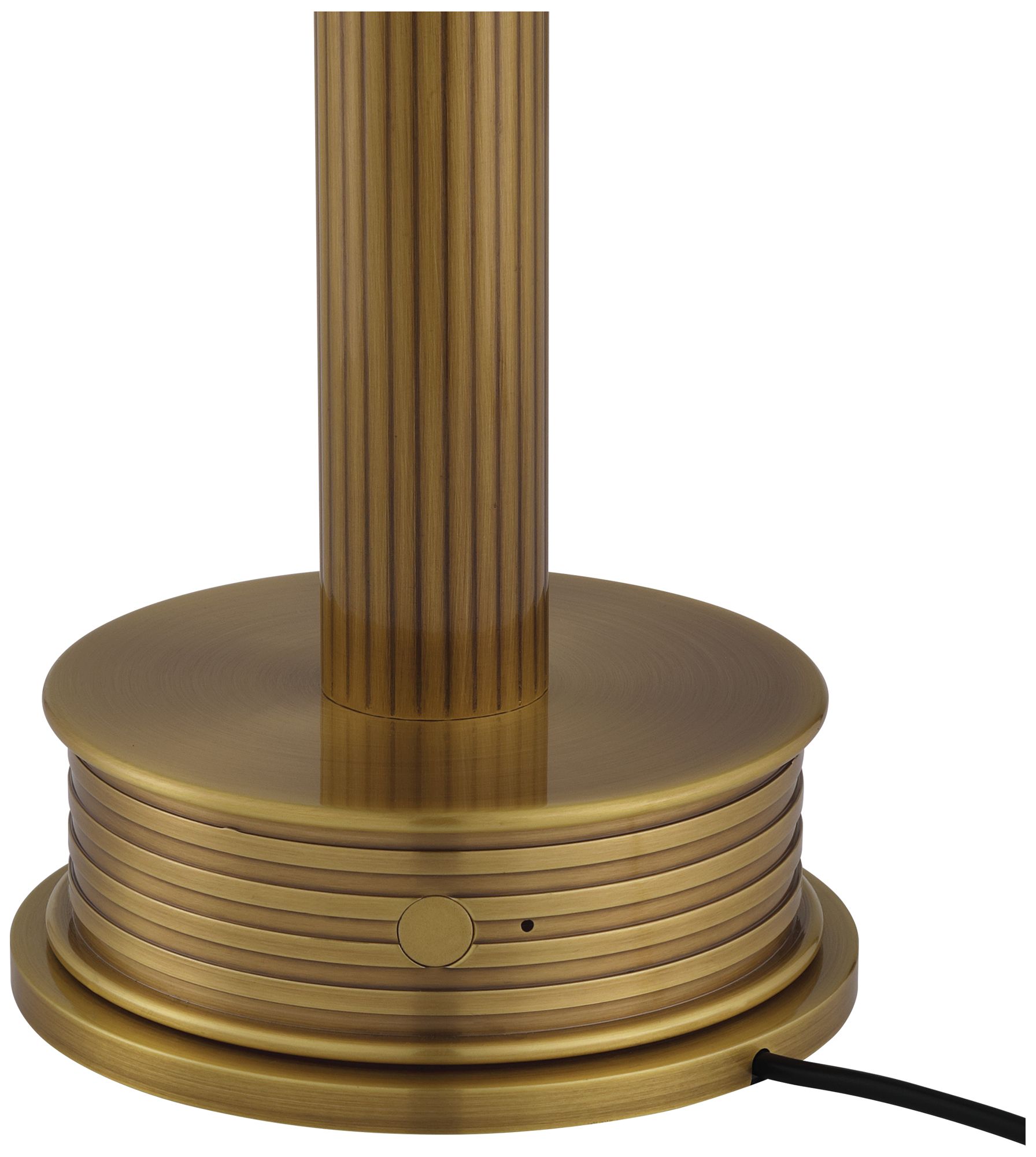 Image 4 Currey & Company 13.0" Traverse Brass Cordless Rechargeable Table  more views