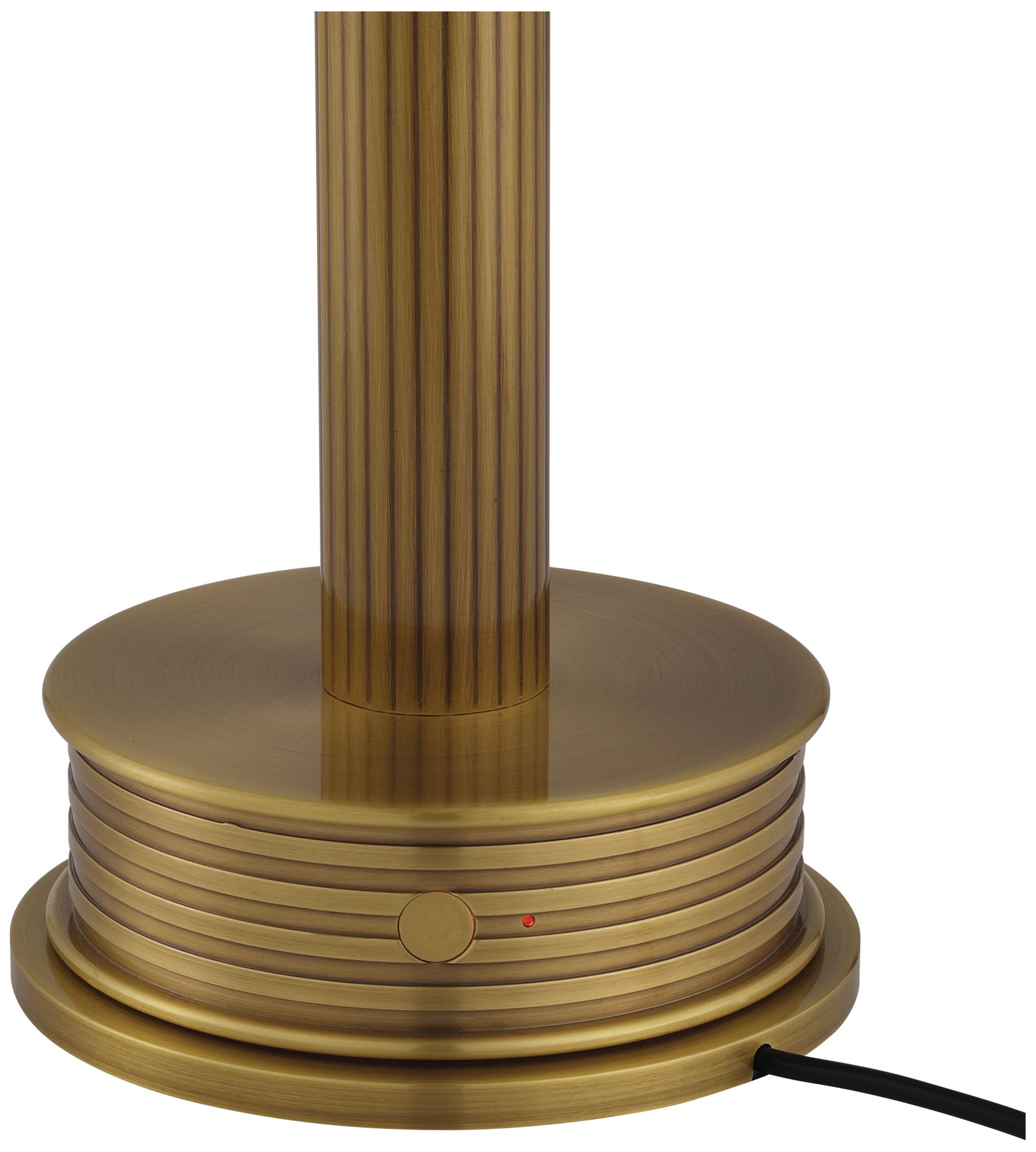 Image 5 Currey & Company 13.0" Traverse Brass Cordless Rechargeable Table  more views