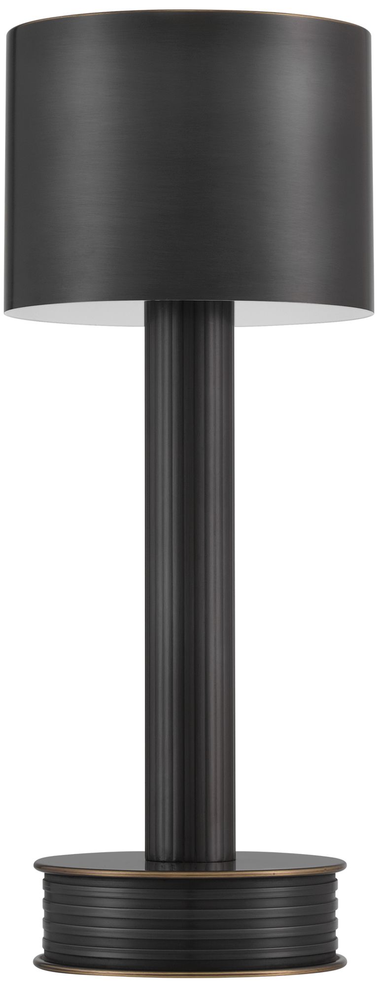 Image 3 Currey & Company 13.0" Traverse Bronze Cordless Rechargeable Table more views