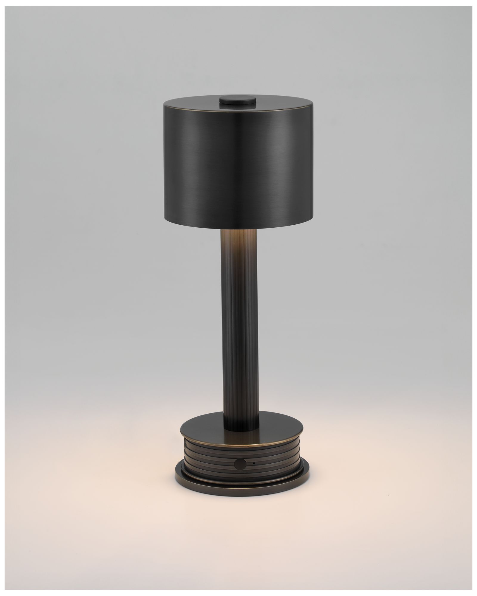 Image 7 Currey & Company 13.0" Traverse Bronze Cordless Rechargeable Table more views