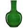 Currey & Company 13.5" Porcelain Imperial Green Long Neck Vase