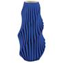 1_Currey & Company 13.75" Blue Pleat Vase