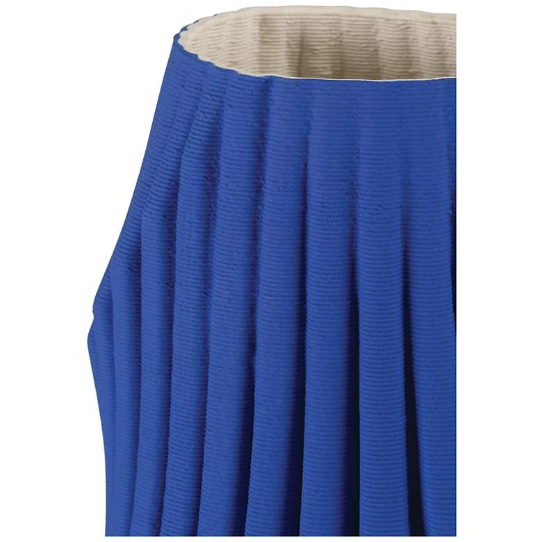 Image 2 Currey & Company 13.75" Blue Pleat Vase more views
